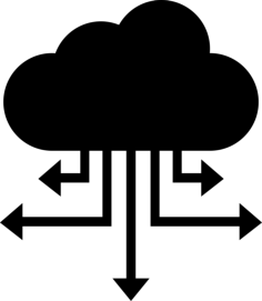 Cloud Data Distribution Symbol Stencil Svg Design File, Free Vectors File